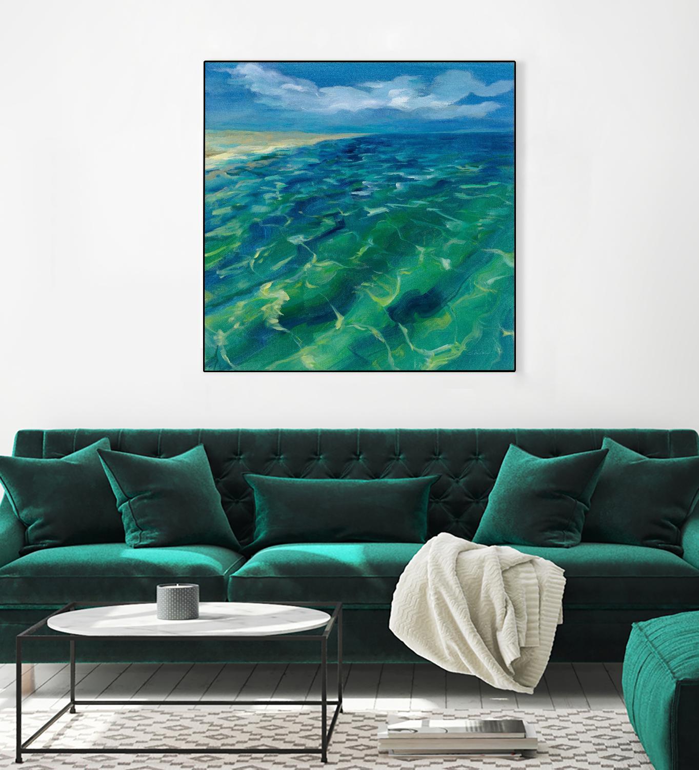 Sunny Sea Reflections by Silvia Vassileva on GIANT ART - coastal & nautical aqua