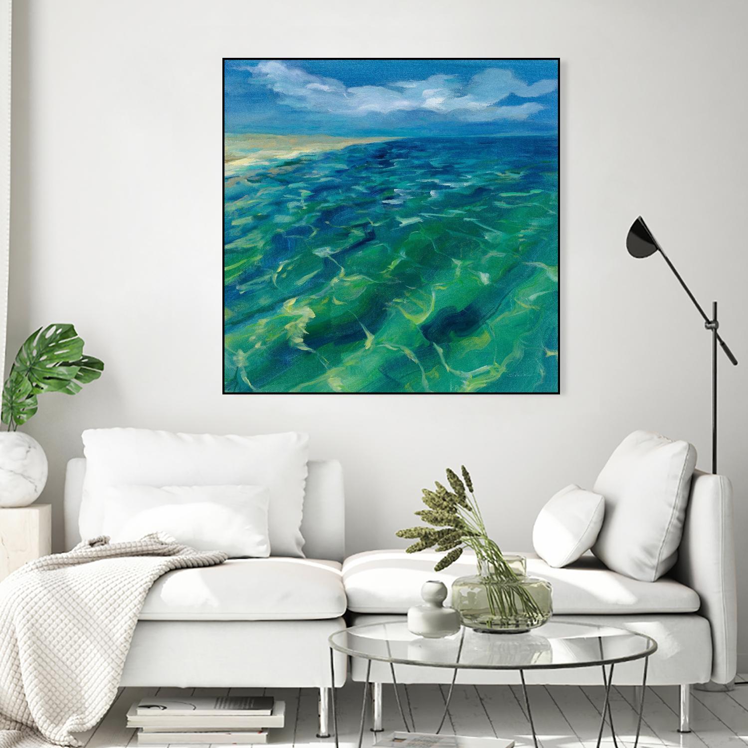 Sunny Sea Reflections by Silvia Vassileva on GIANT ART - coastal & nautical aqua