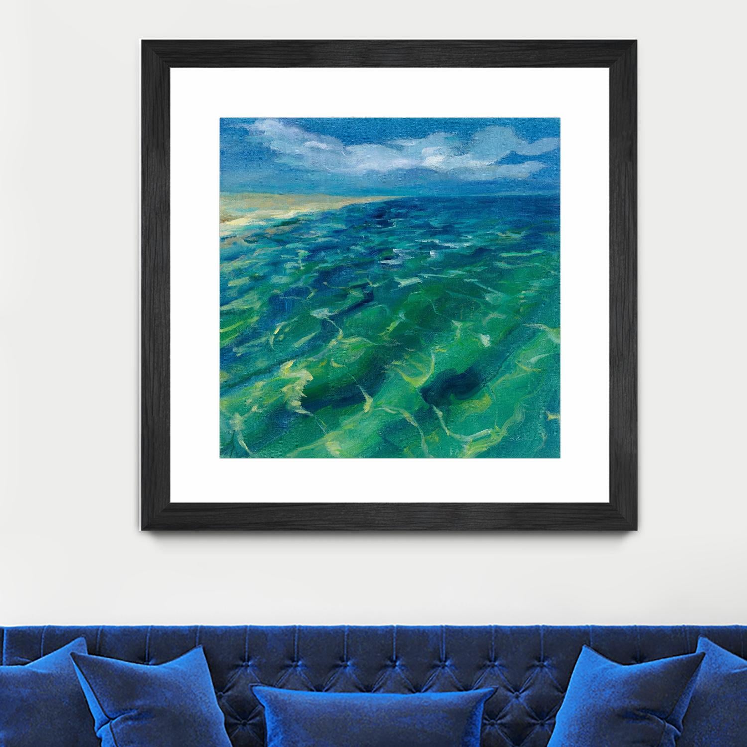 Sunny Sea Reflections by Silvia Vassileva on GIANT ART - coastal & nautical aqua