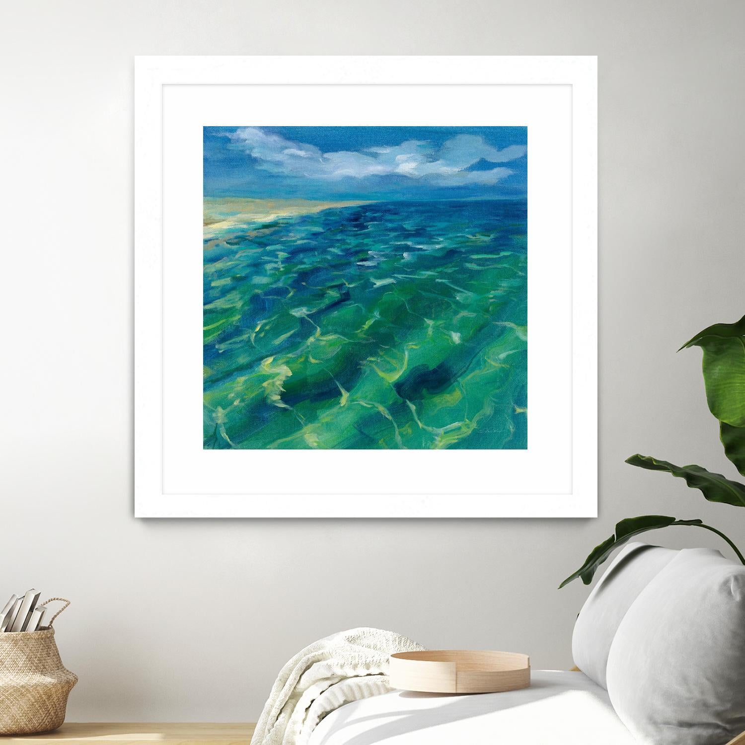 Sunny Sea Reflections by Silvia Vassileva on GIANT ART - coastal & nautical aqua