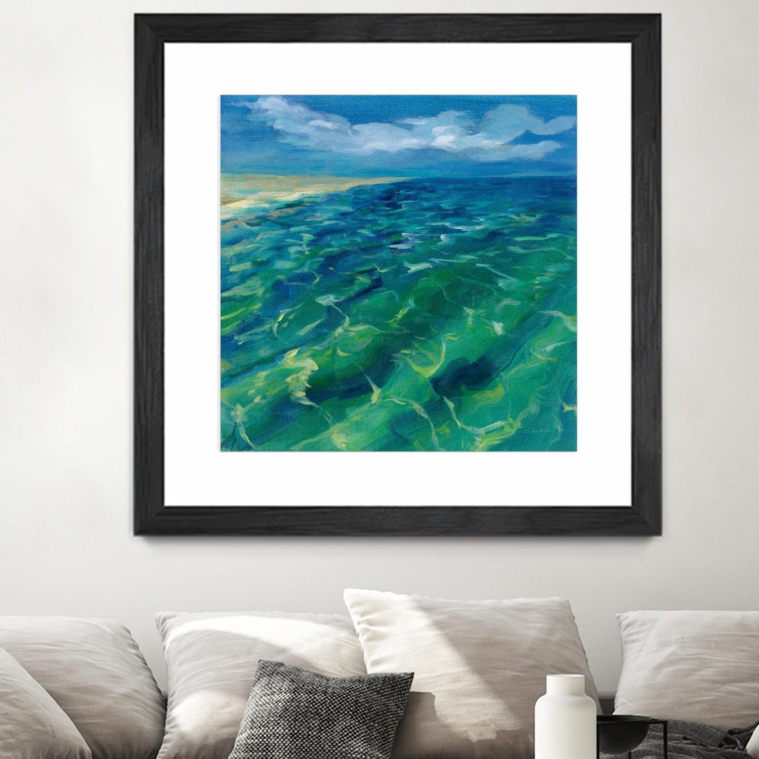 Sunny Sea Reflections by Silvia Vassileva on GIANT ART - coastal & nautical aqua