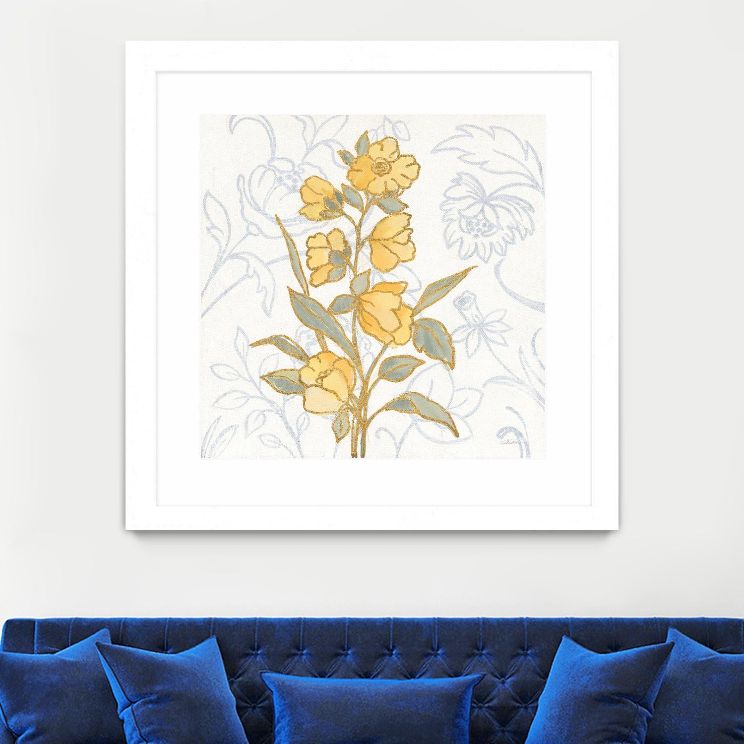 Flower Sophistication II by Silvia Vassileva on GIANT ART - florals blue