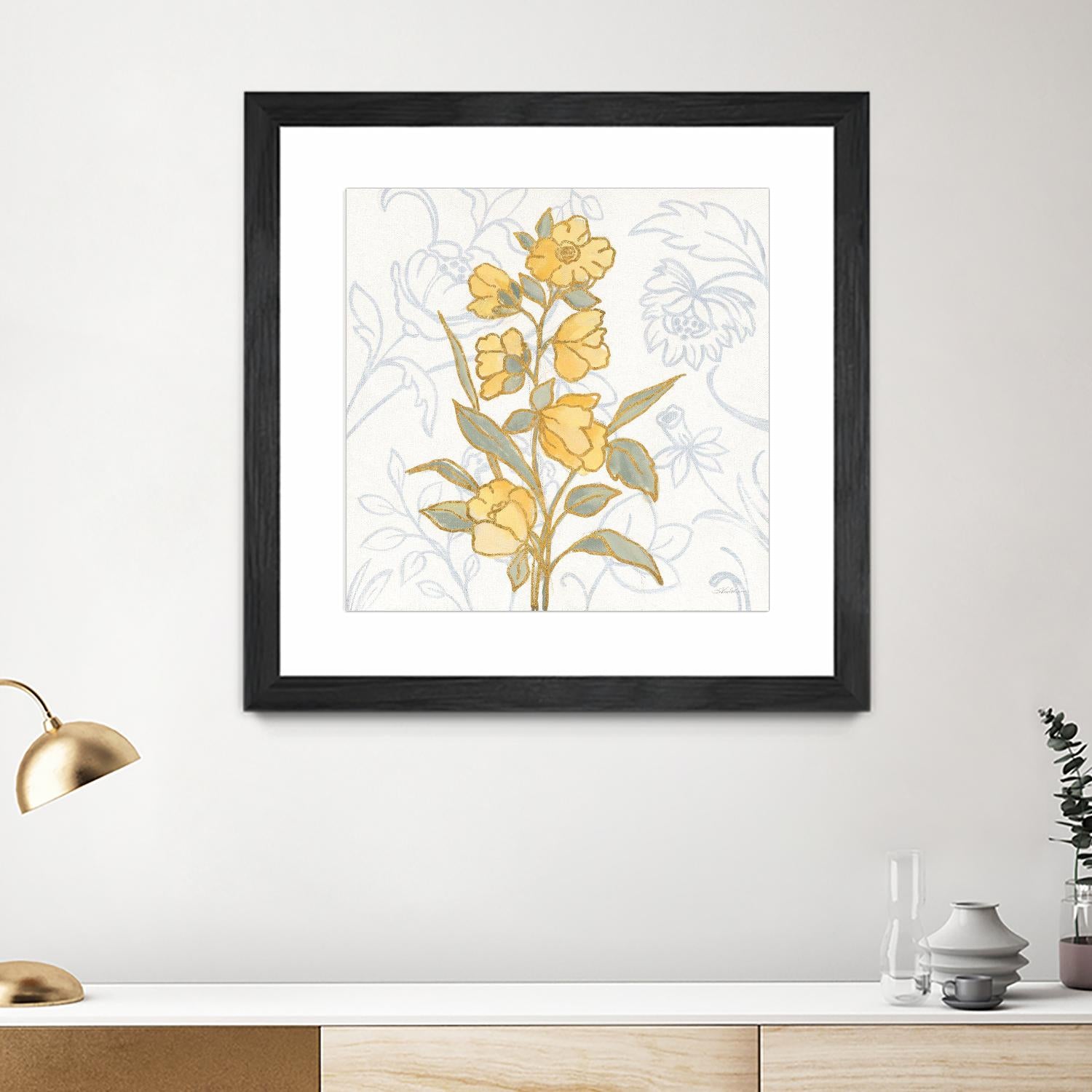 Flower Sophistication II by Silvia Vassileva on GIANT ART - florals blue