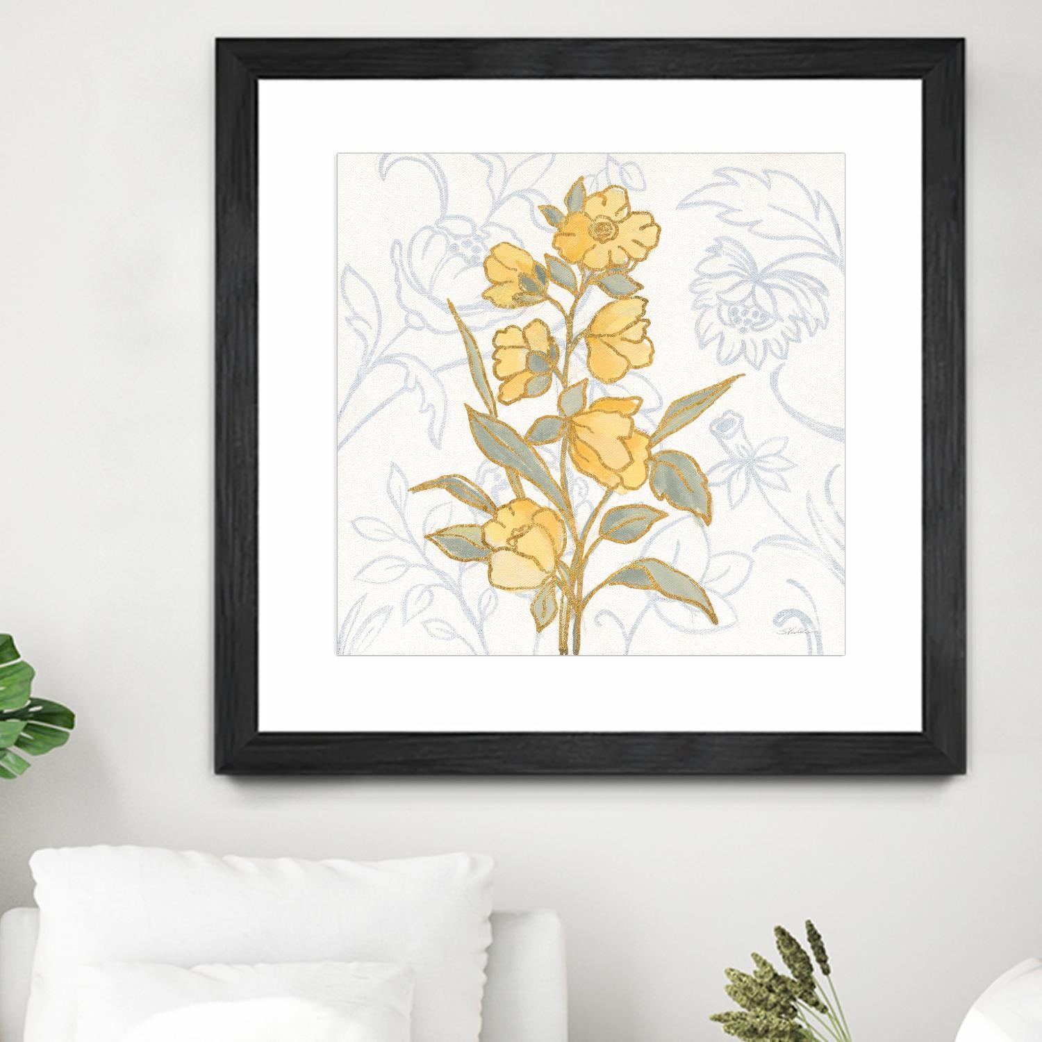 Flower Sophistication II by Silvia Vassileva on GIANT ART - florals blue