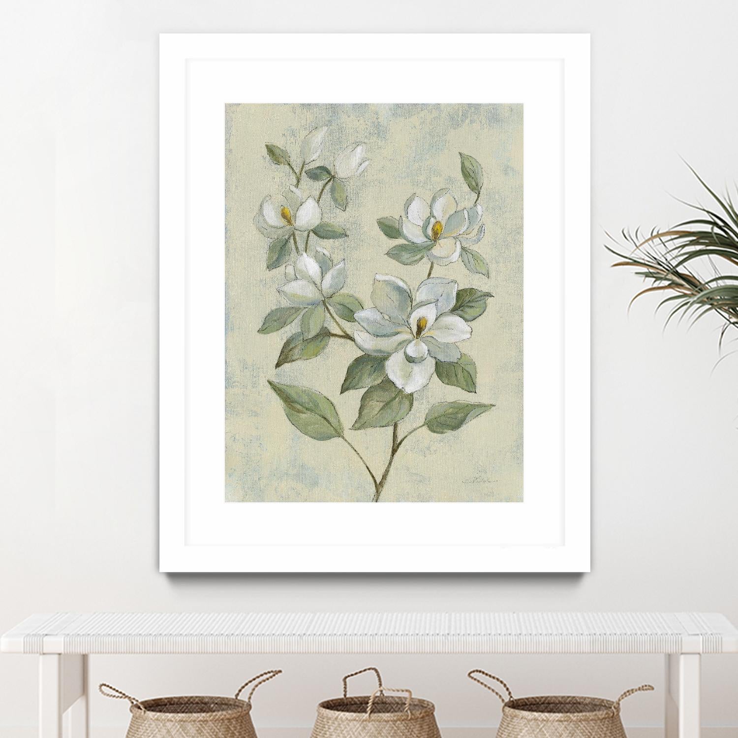 Sage Magnolia by Silvia Vassileva on GIANT ART - florals florals