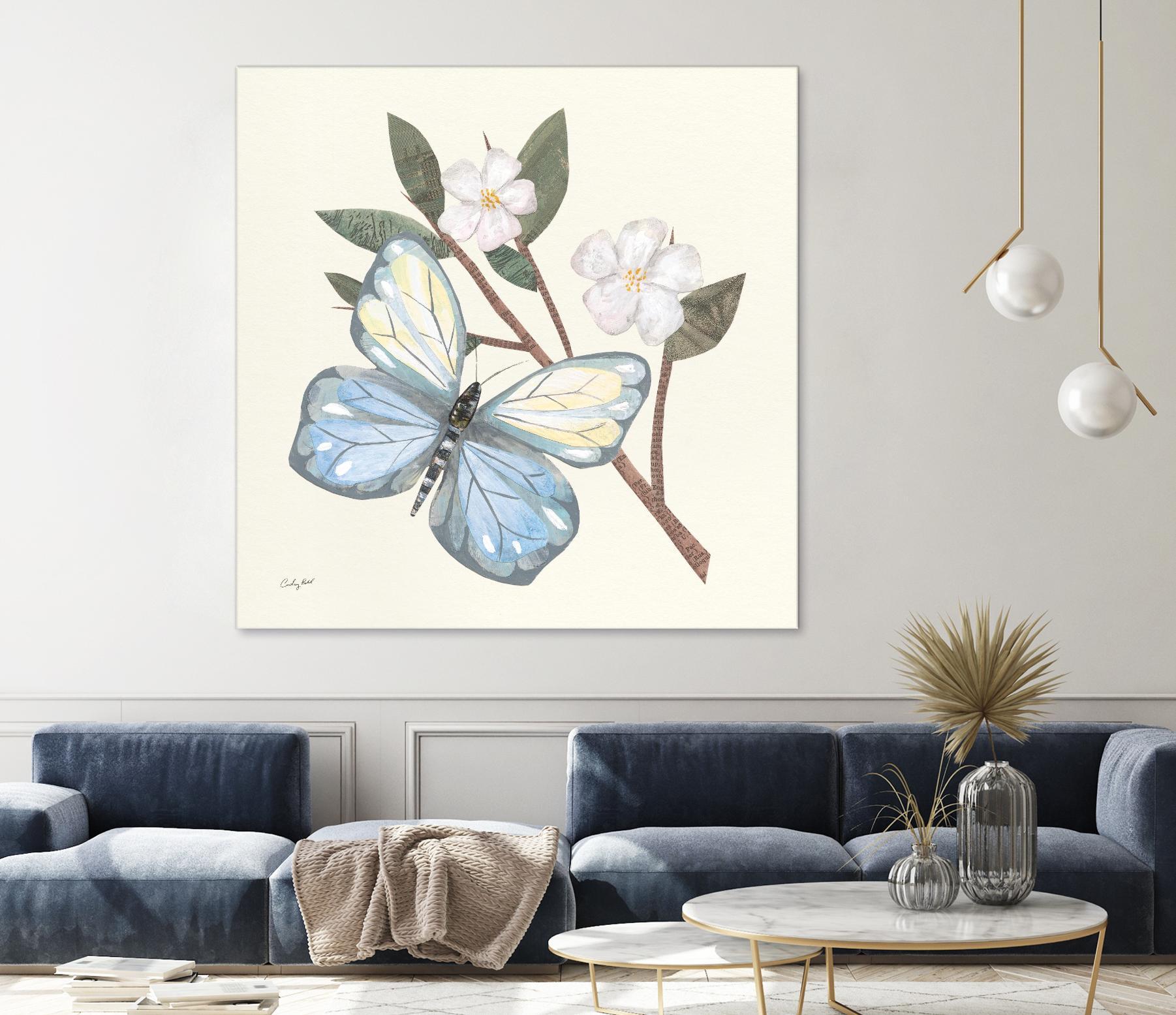 In the Garden Butterfly by Courtney Prahl on GIANT ART - animals black