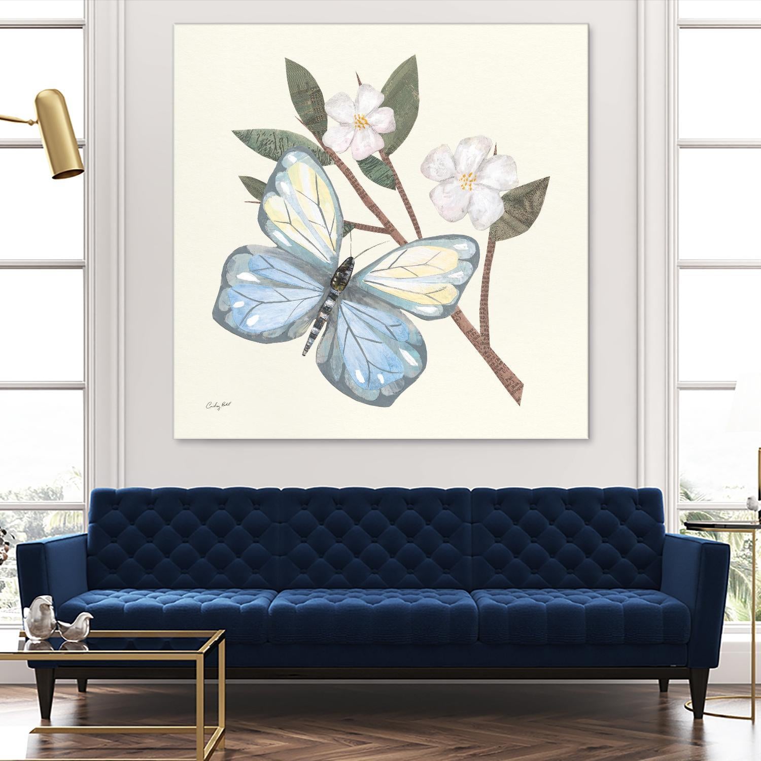 In the Garden Butterfly by Courtney Prahl on GIANT ART - animals black