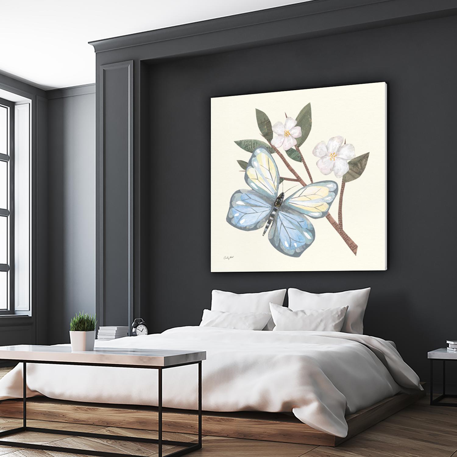 In the Garden Butterfly by Courtney Prahl on GIANT ART - animals black
