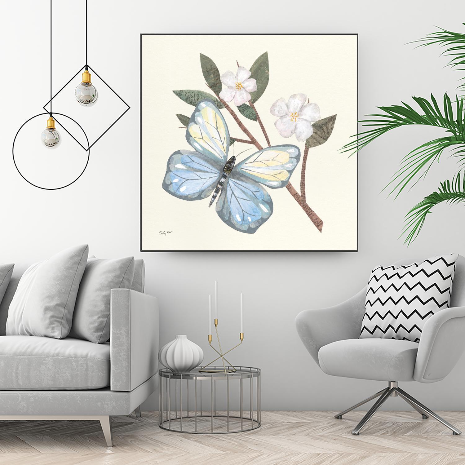 In the Garden Butterfly by Courtney Prahl on GIANT ART - animals black