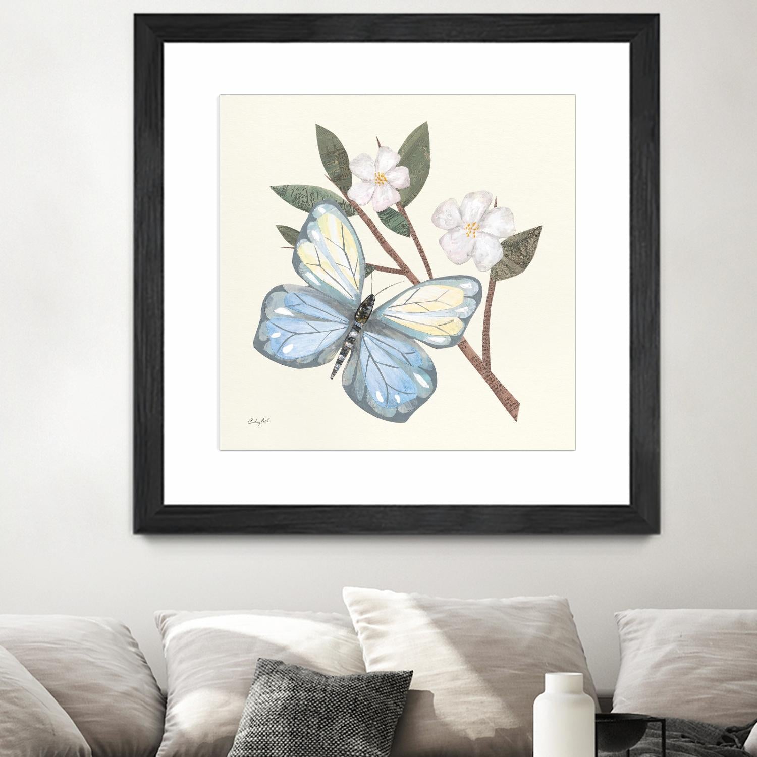 In the Garden Butterfly by Courtney Prahl on GIANT ART - animals black