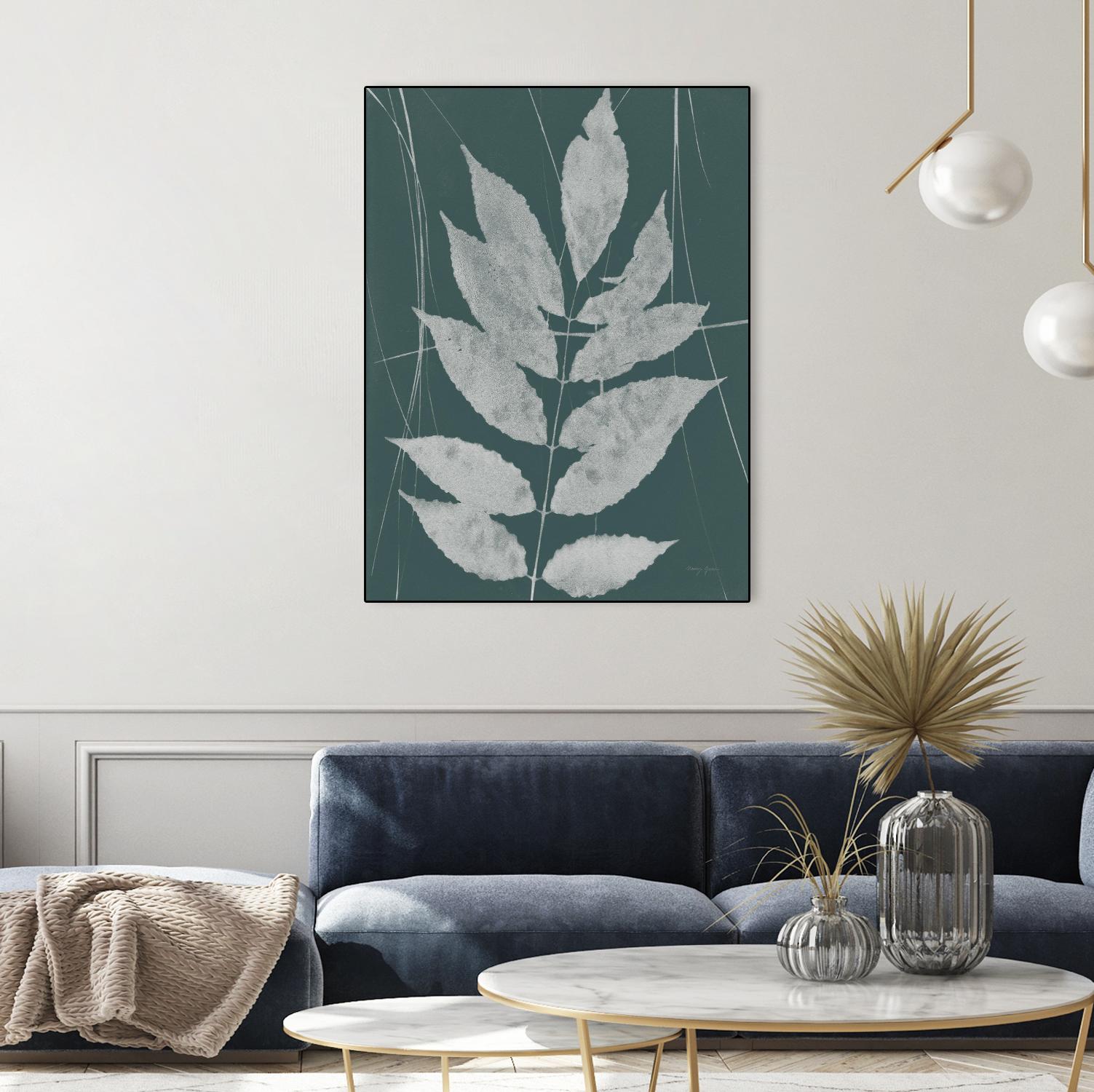 Enchanted Fall Cyanotype IX by Nancy Green on GIANT ART - botanical botanical