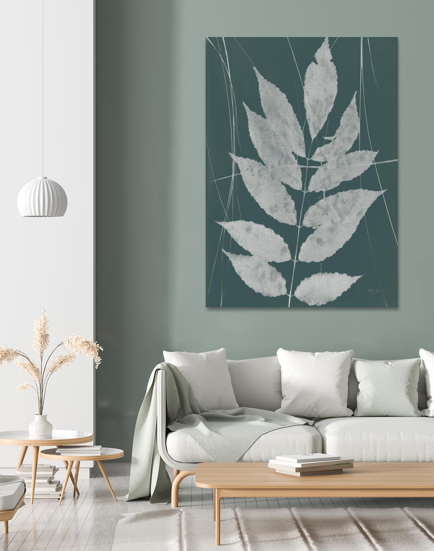 Enchanted Fall Cyanotype IX by Nancy Green on GIANT ART - green botanical photograph