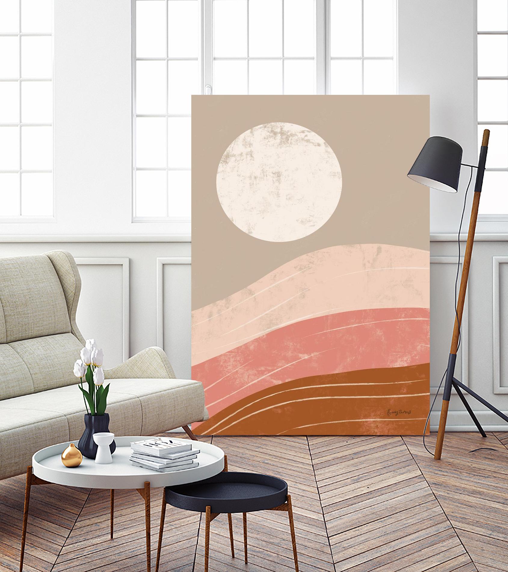 Desert Sunrise I by Becky Thorns on GIANT ART - linear mountains