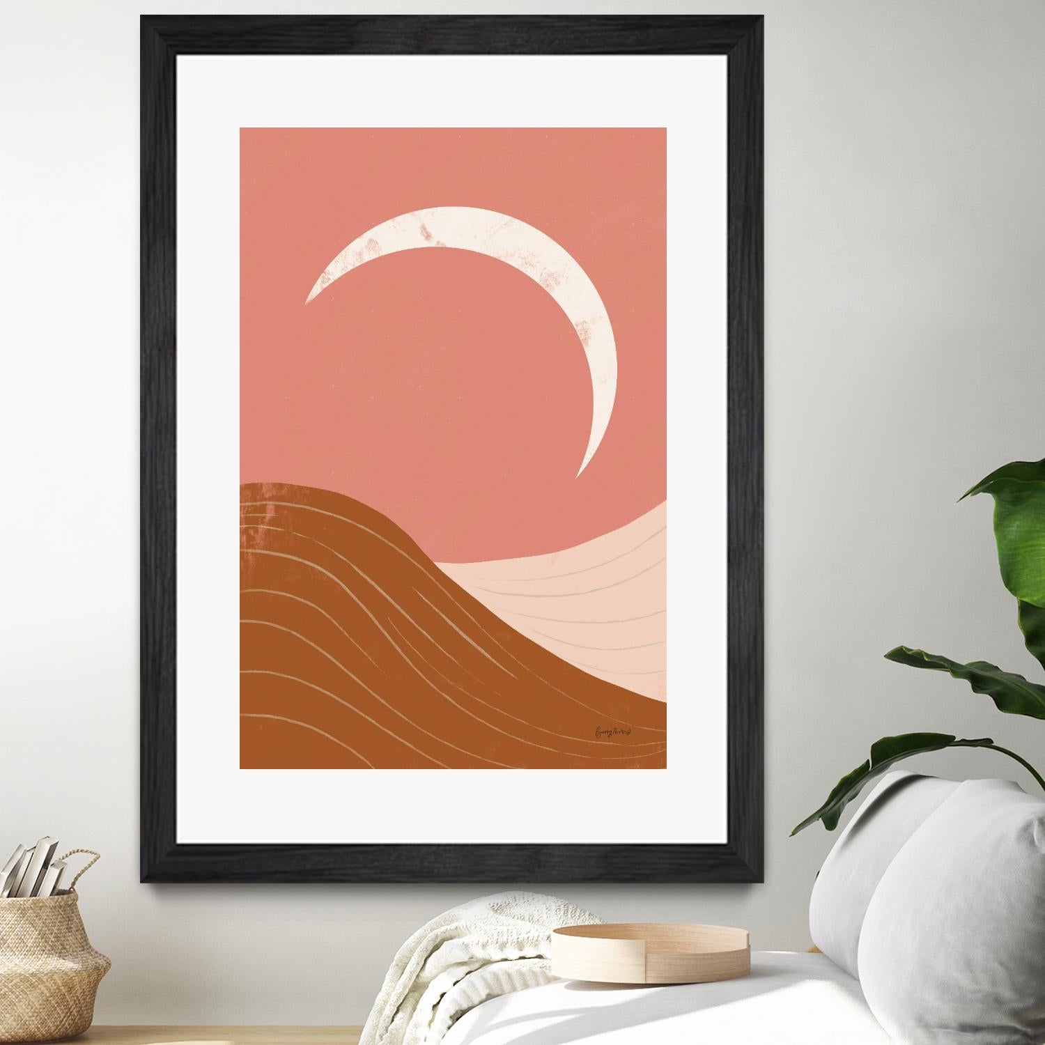 Desert Sunrise II by Becky Thorns on GIANT ART - pink shapes mountains