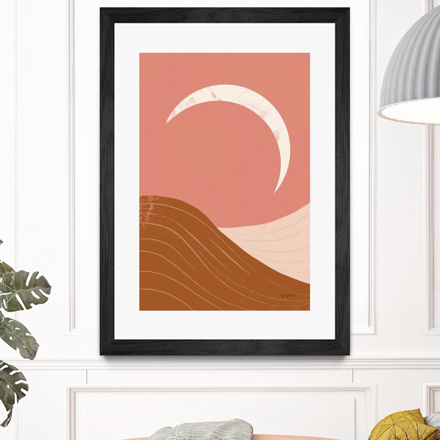 Desert Sunrise II by Becky Thorns on GIANT ART - pink shapes mountains