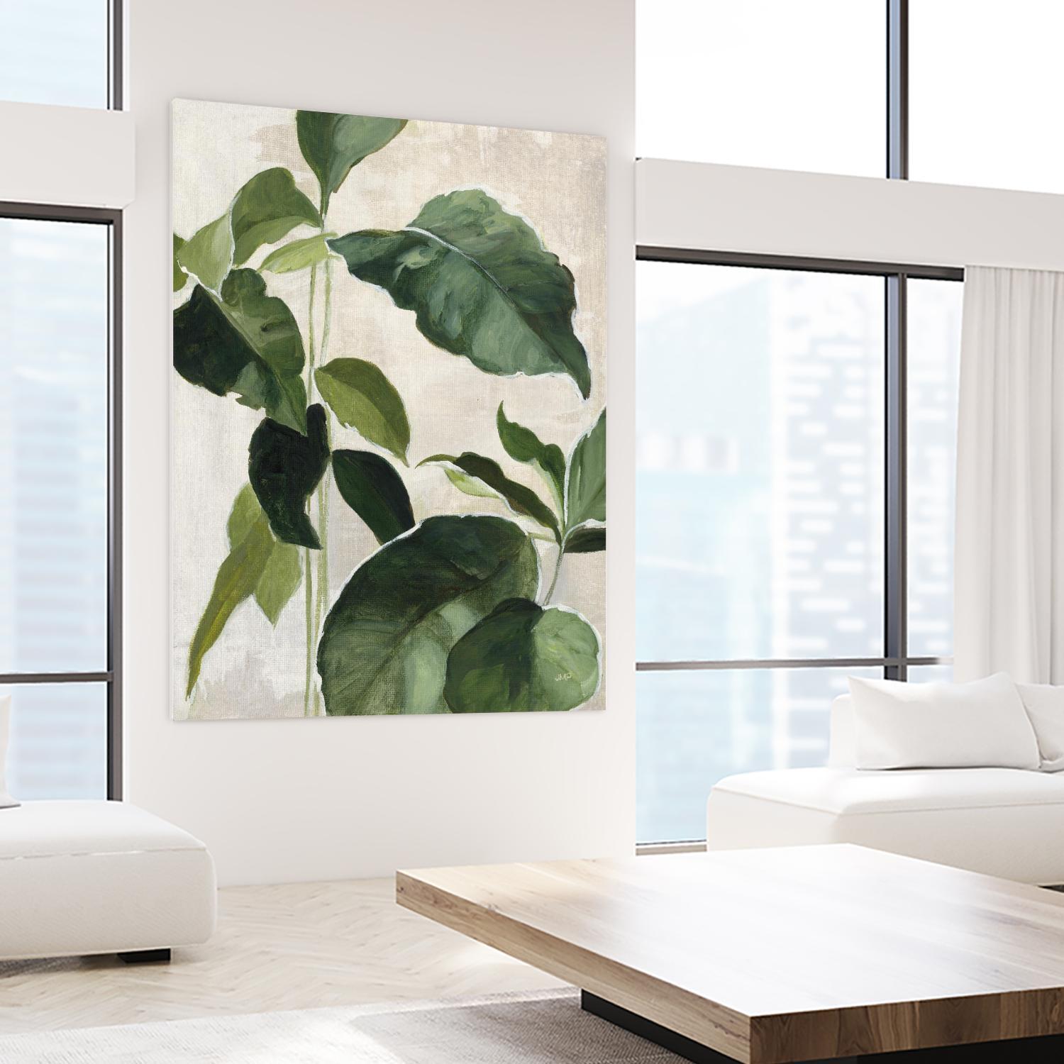 Tropical Study II by Julia Purinton on GIANT ART - beige tropical tropical leaf study