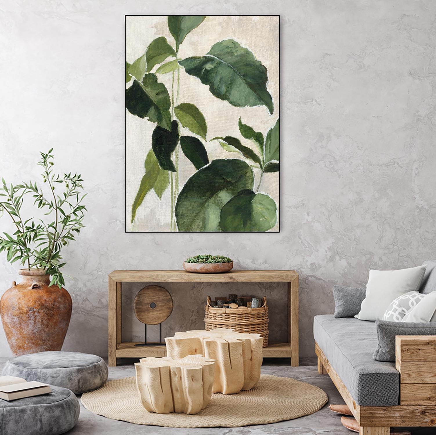 Tropical Study II by Julia Purinton on GIANT ART - beige tropical tropical leaf study