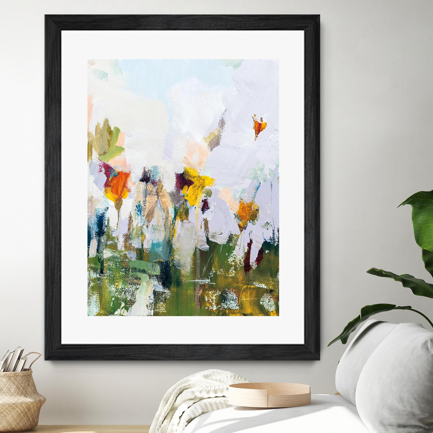 Spontaneous Summer I by Pamela Munger on GIANT ART - orange flowers floral