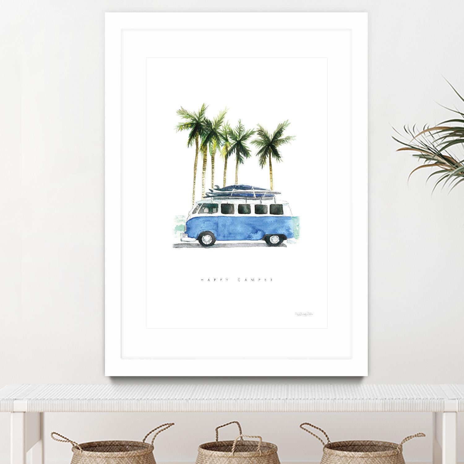 Surf Days II by Mercedes Lopez on GIANT ART - coastal & nautical aqua