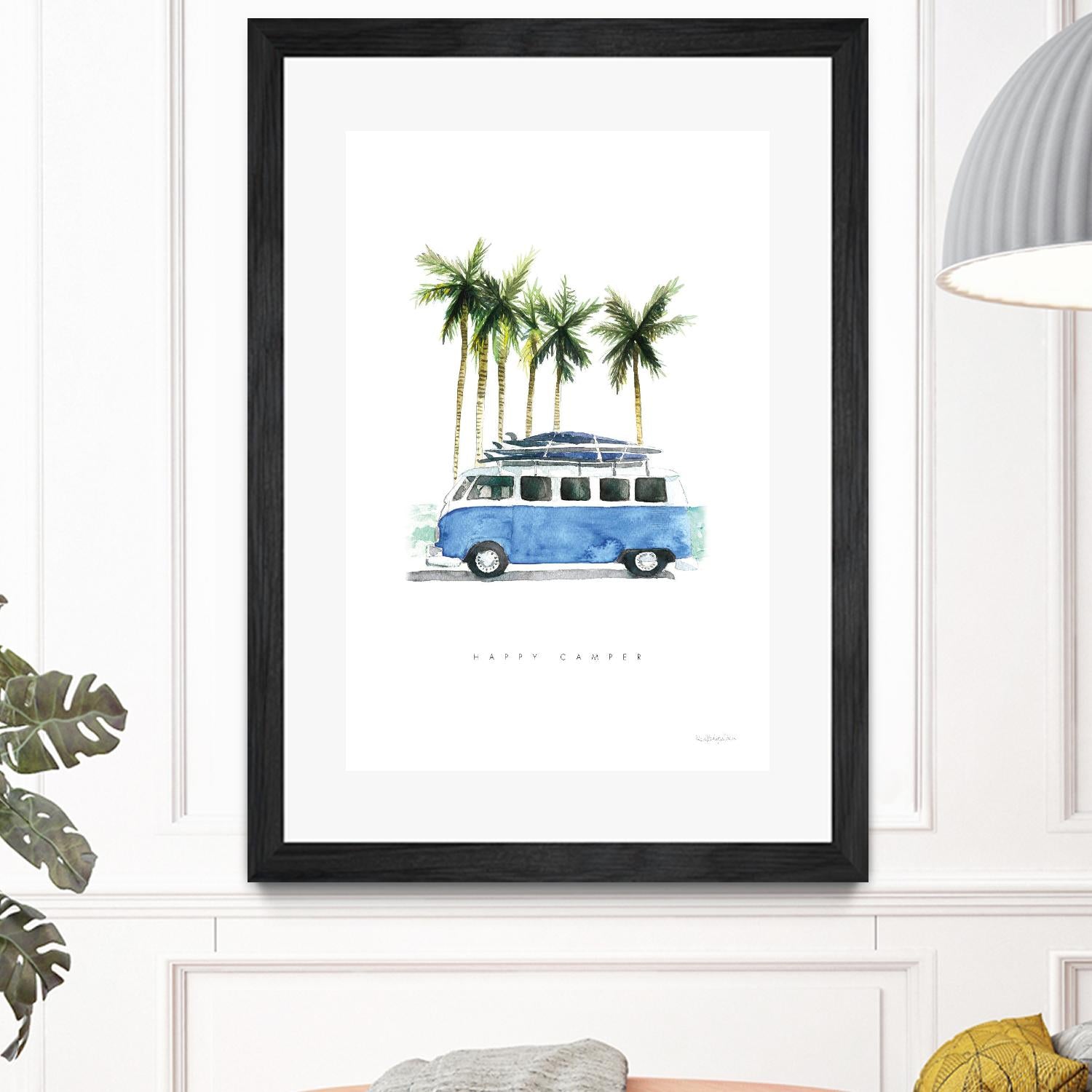 Surf Days II by Mercedes Lopez on GIANT ART - coastal & nautical aqua