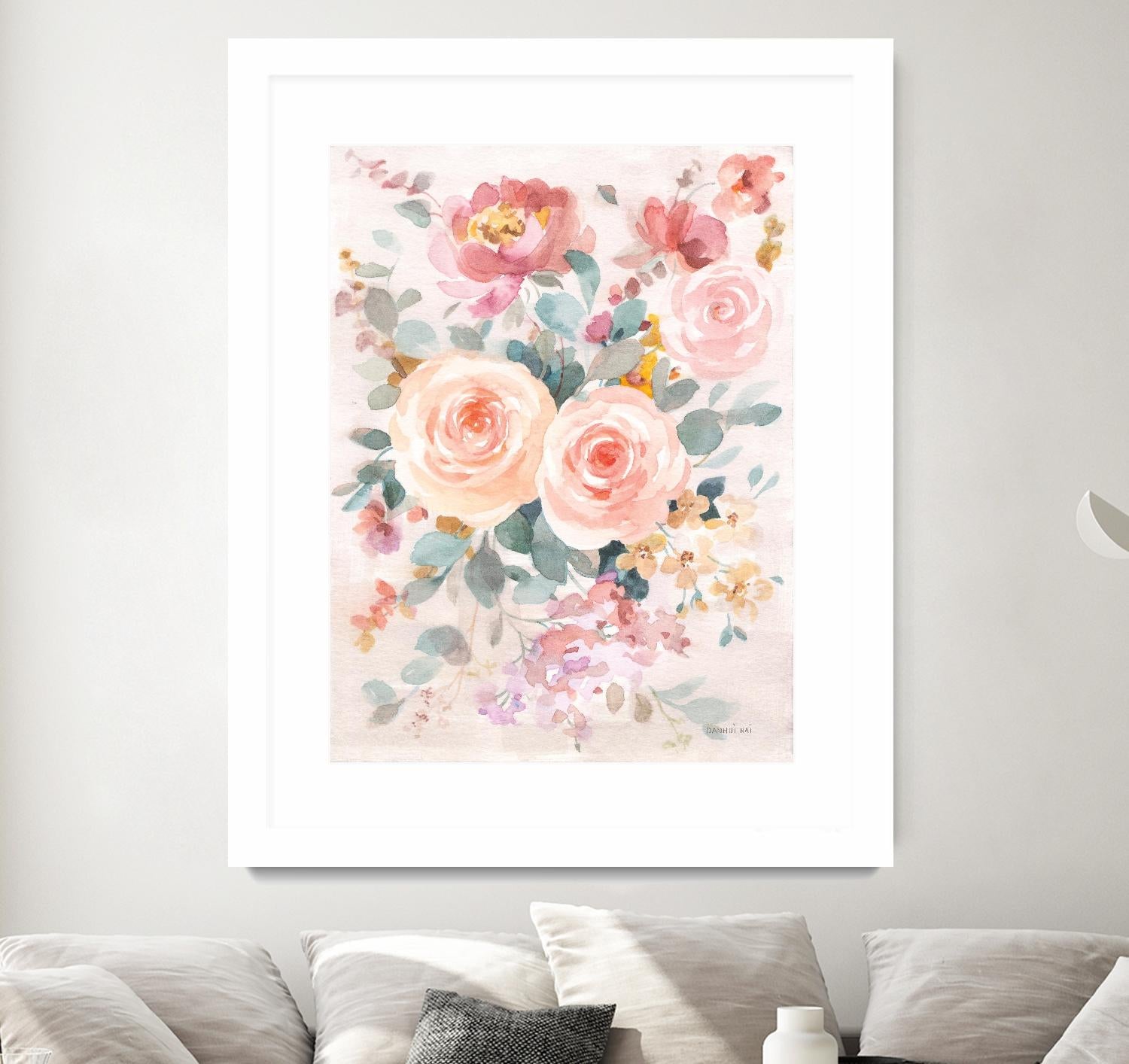 September Blooming II by Danhui Nai on GIANT ART - orange flowers peonies