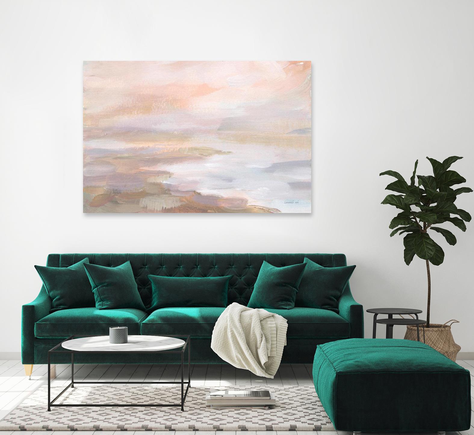 Sunrise Coast by Danhui Nai on GIANT ART - beige coastal & nautical waves