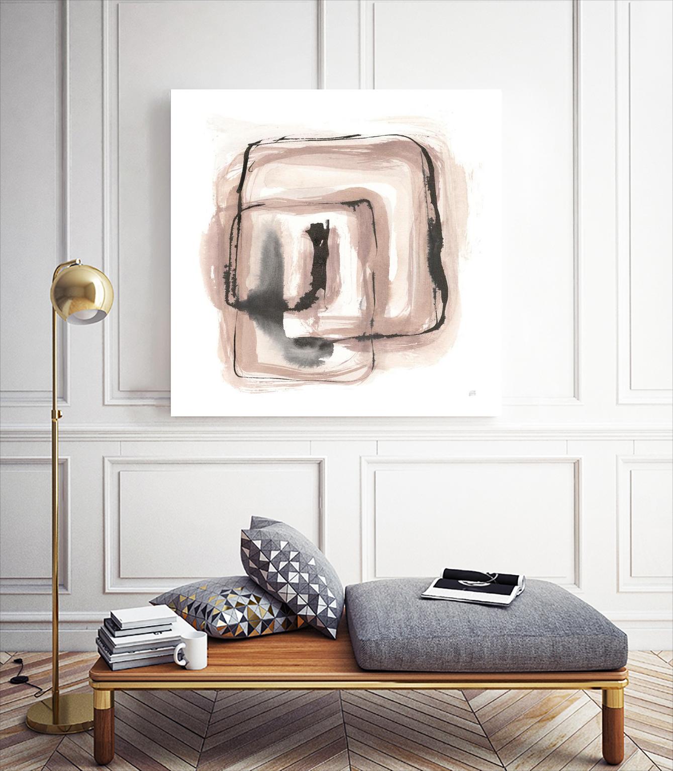 Lost in Squares III by Chris Paschke on GIANT ART - white linear gray