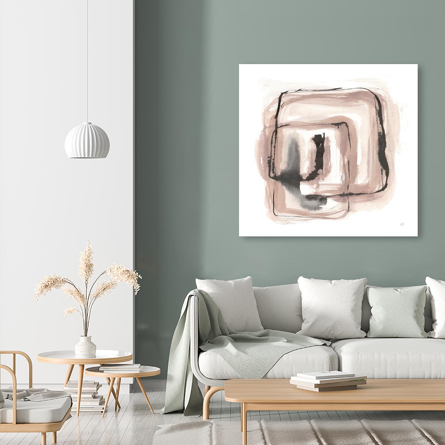 Lost in Squares III by Chris Paschke on GIANT ART - white linear gray