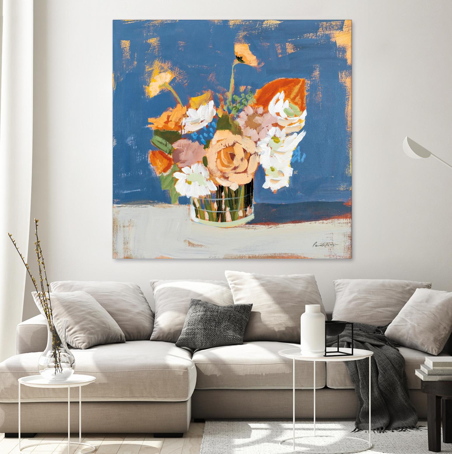 Peach and White Bouquet by Pamela Munger on GIANT ART - abstract abstract