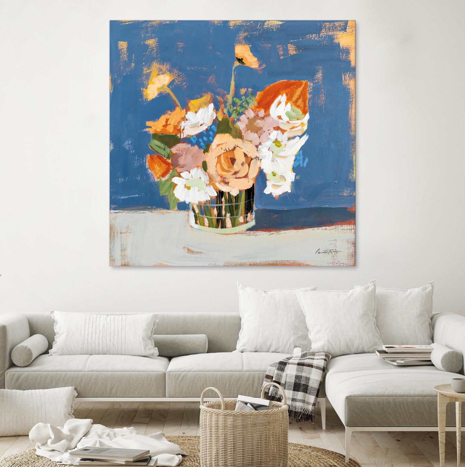 Peach and White Bouquet by Pamela Munger on GIANT ART - abstract abstract