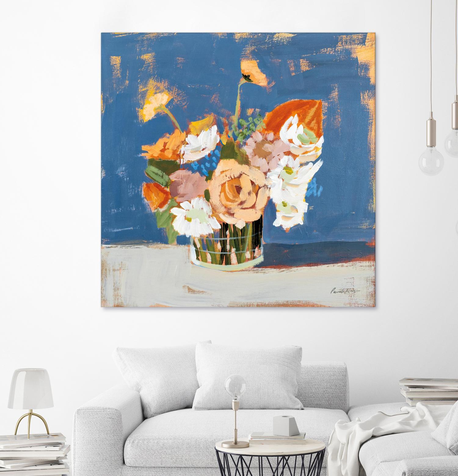 Peach and White Bouquet by Pamela Munger on GIANT ART - abstract abstract