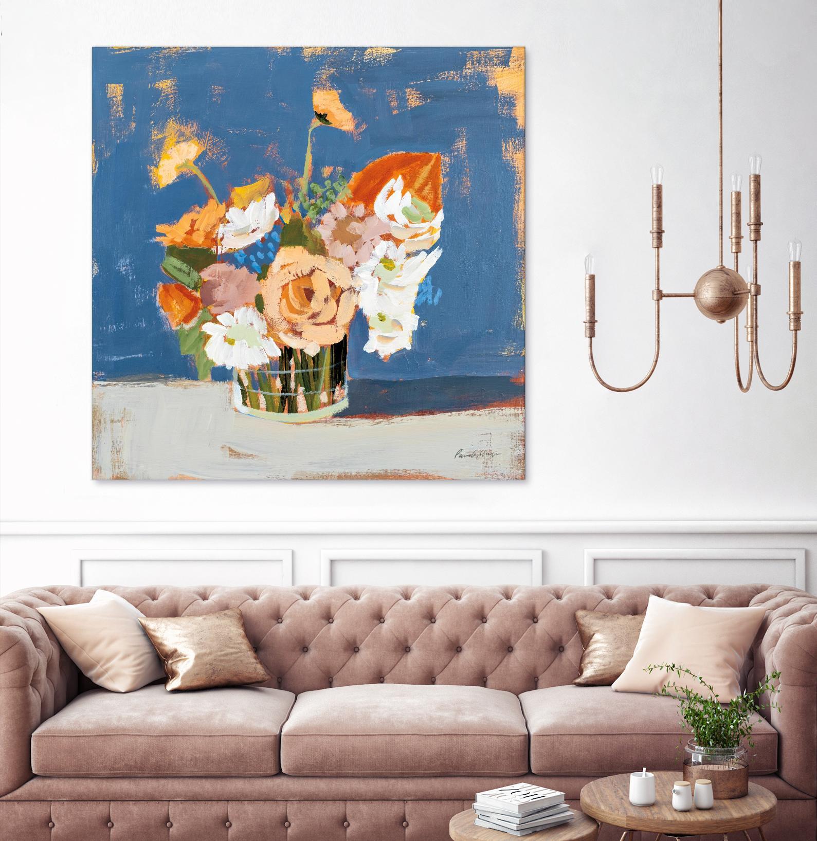 Peach and White Bouquet by Pamela Munger on GIANT ART - abstract abstract