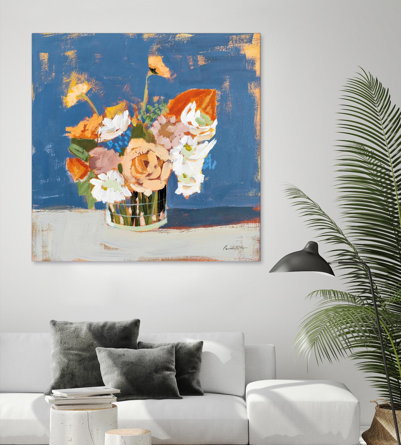 Peach and White Bouquet by Pamela Munger on GIANT ART - abstract abstract