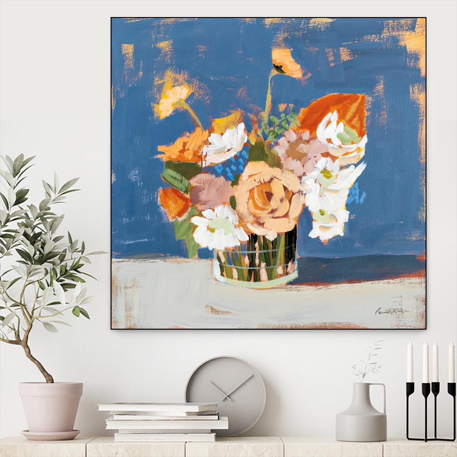 Peach and White Bouquet by Pamela Munger on GIANT ART - abstract abstract