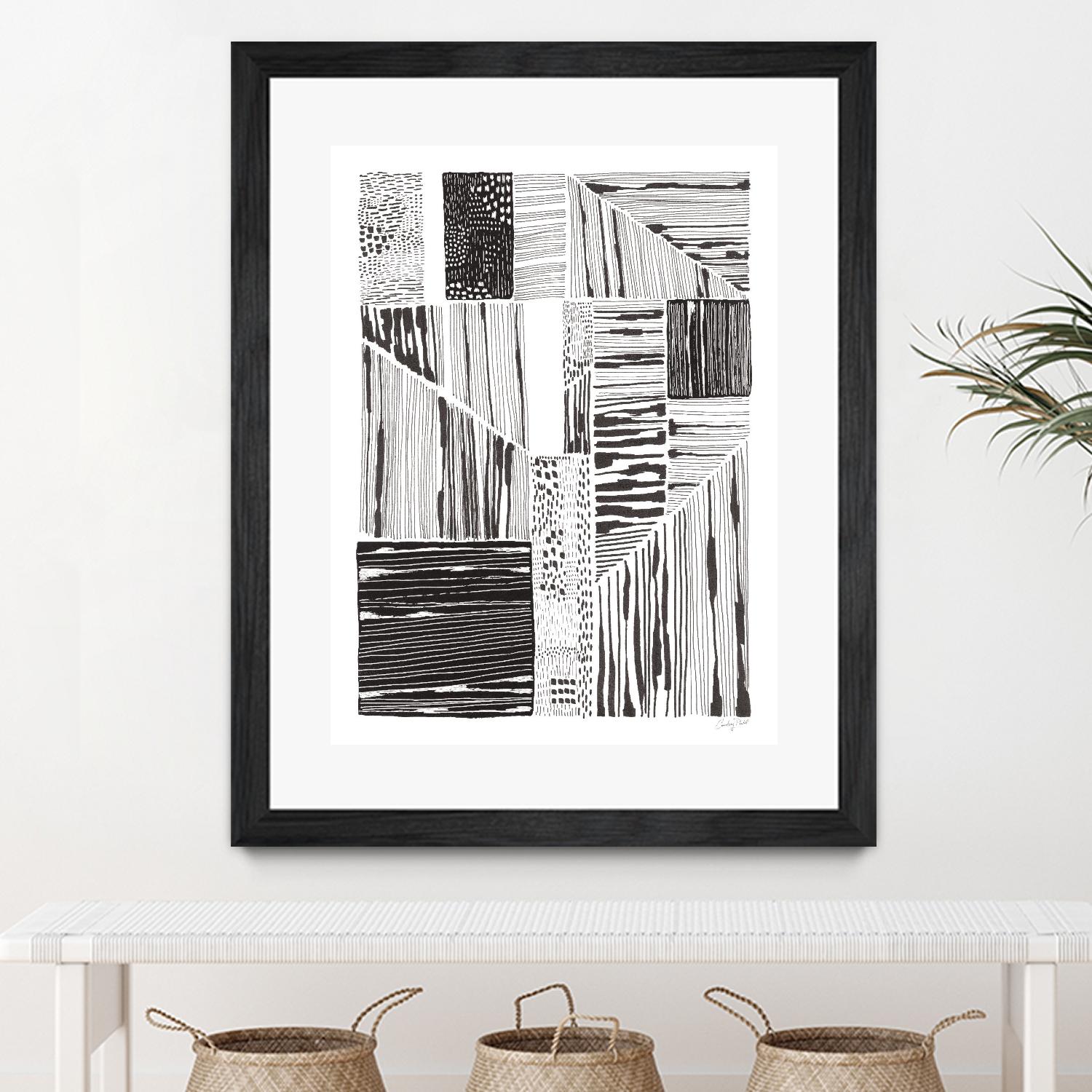 Lined Up II by Courtney Prahl on GIANT ART - white linear dots