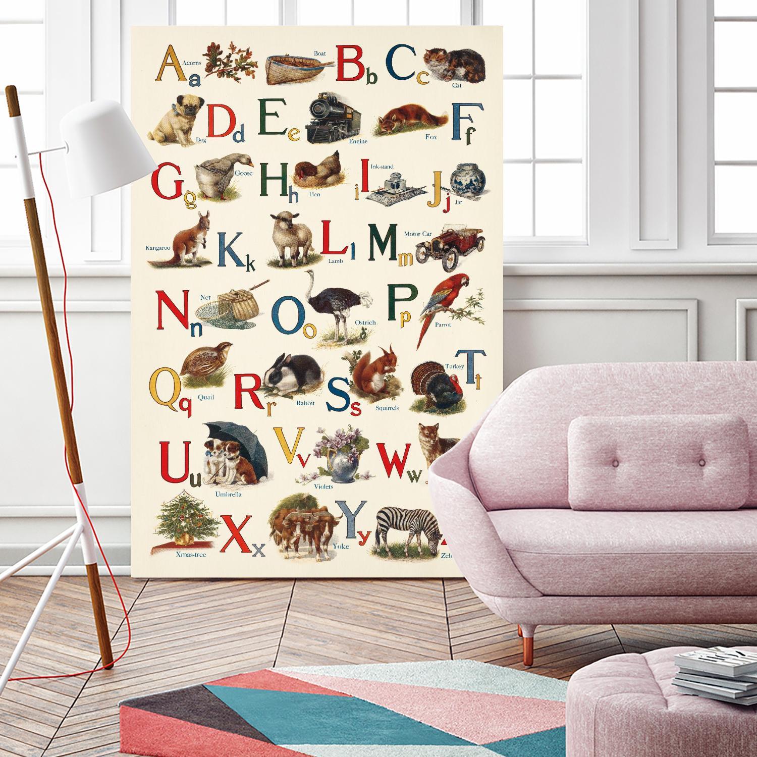 Schoolhouse Alphabet by Wild Apple on GIANT ART - juvenile abcs