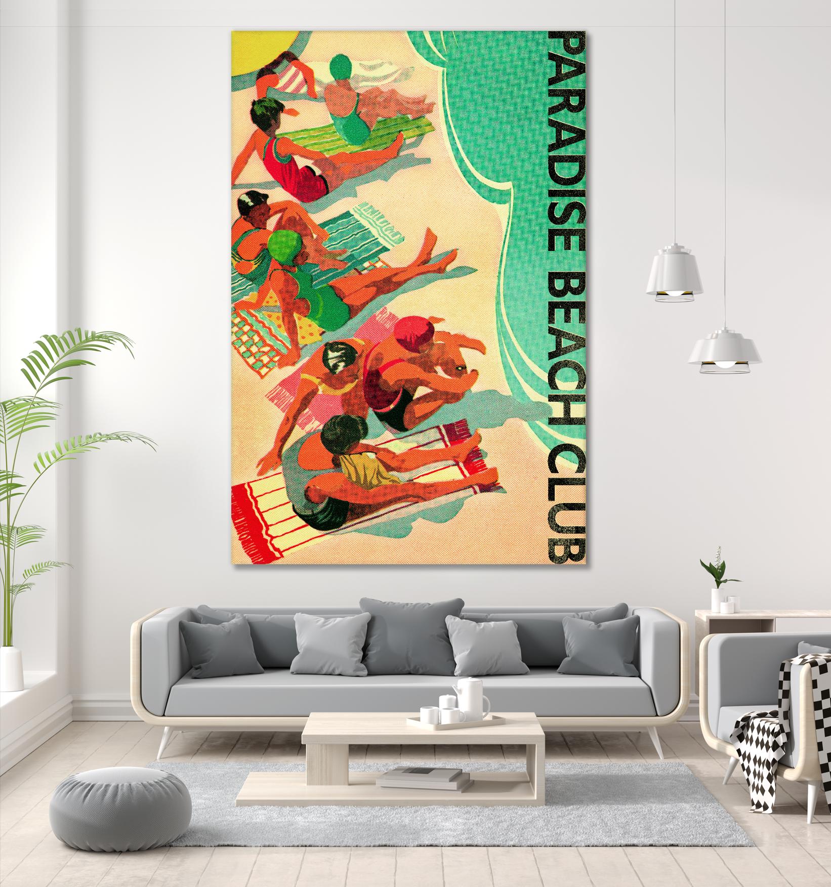 Paradise Beach Club by Portfolio on GIANT ART - beige tropical