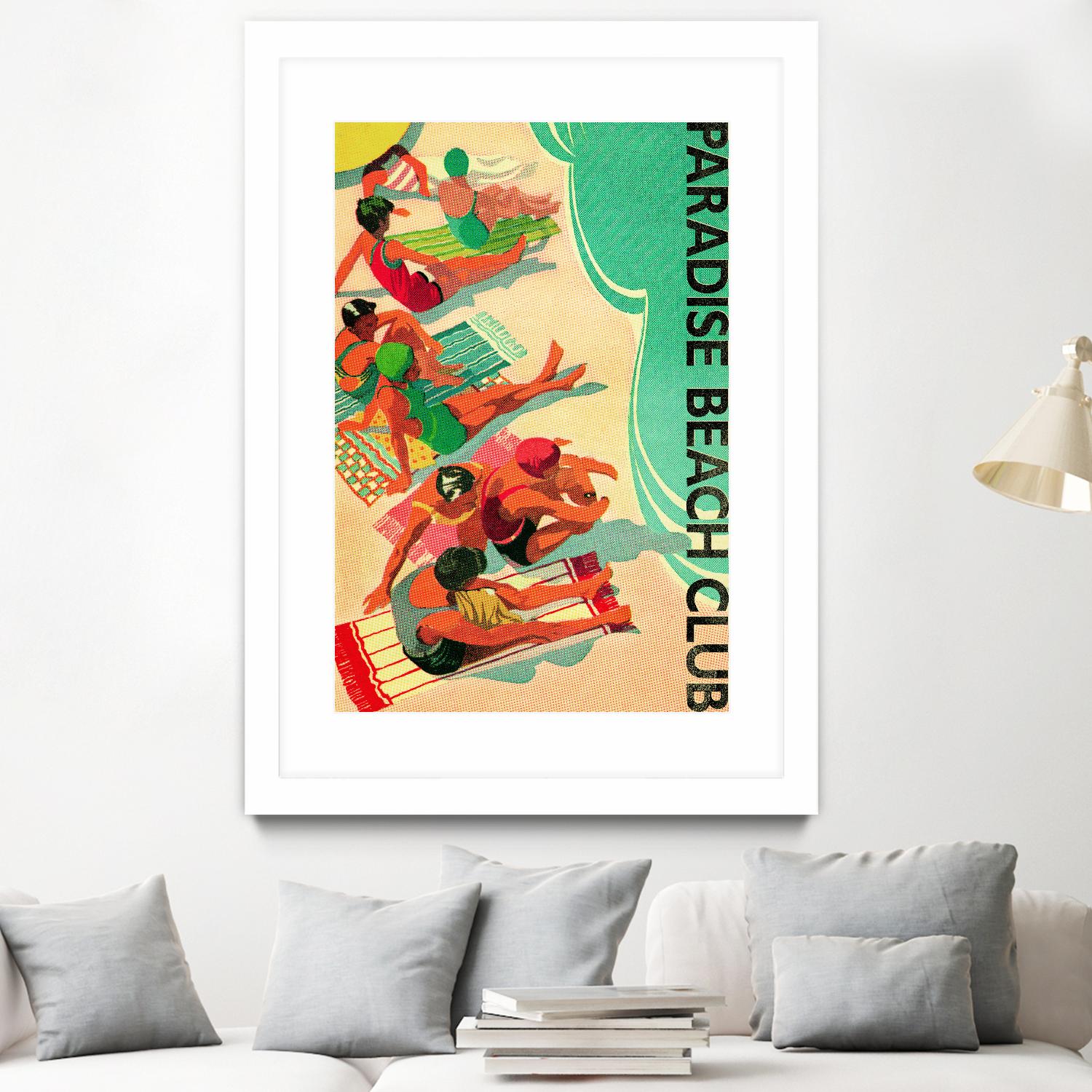 Paradise Beach Club by Portfolio on GIANT ART - beige vintage beach