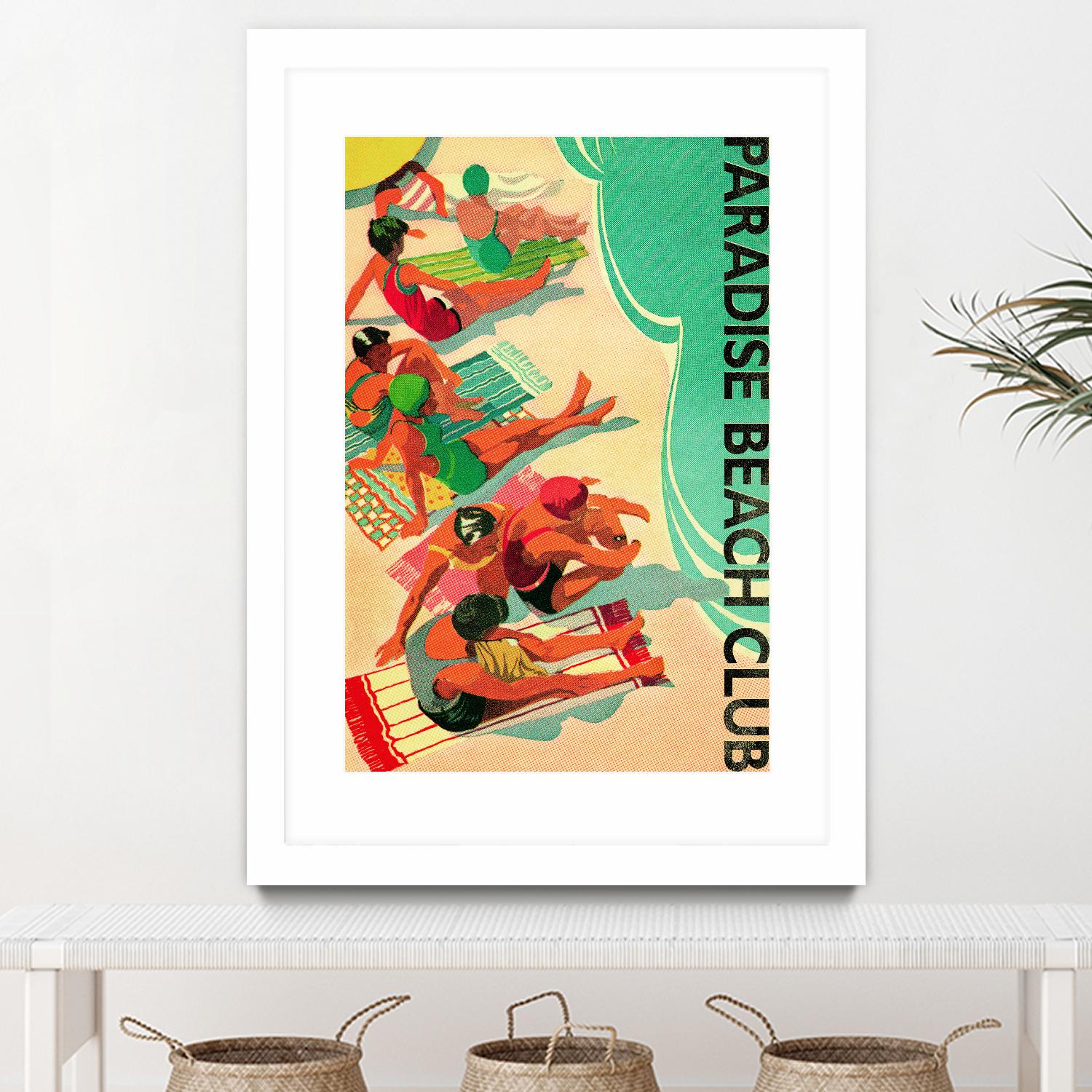 Paradise Beach Club by Portfolio on GIANT ART - beige vintage beach