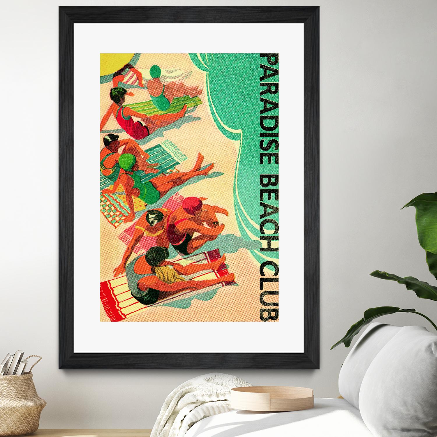 Paradise Beach Club by Portfolio on GIANT ART - beige vintage beach