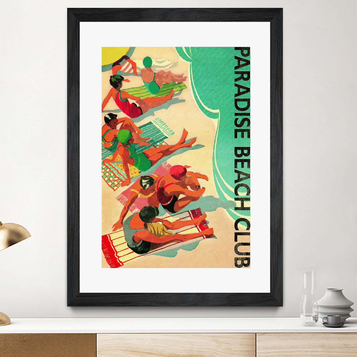 Paradise Beach Club by Portfolio on GIANT ART - beige vintage beach