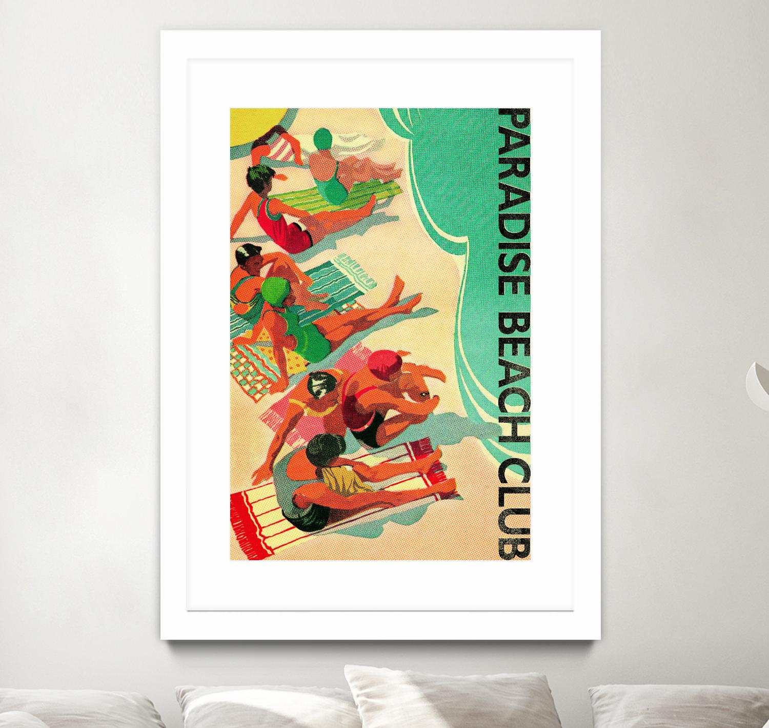 Paradise Beach Club by Portfolio on GIANT ART - beige vintage beach