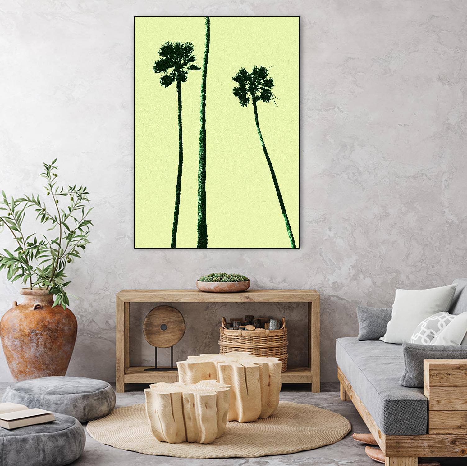 Palm Trees 2000 (Cyan) by Erik Asla on GIANT ART - multicolor photography; contemporary
