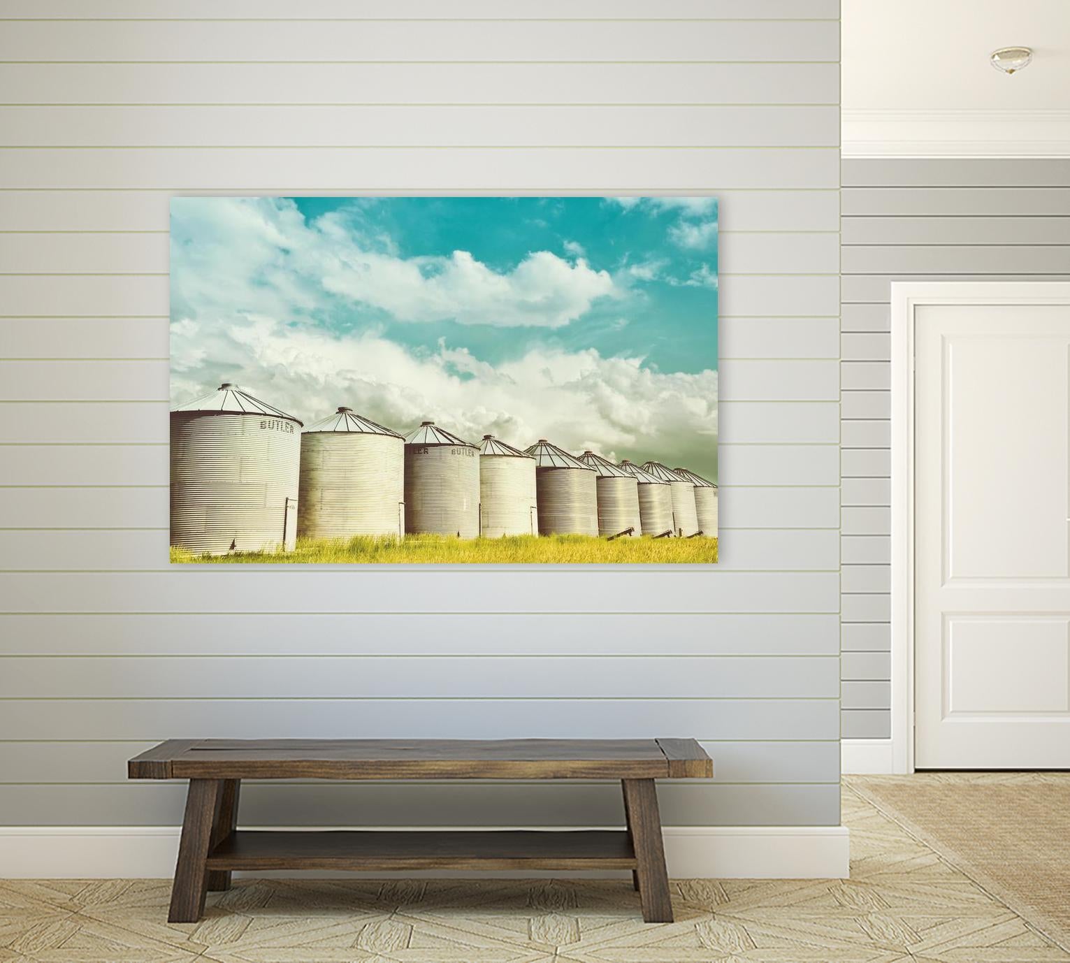 All in a Row by Annie Bailey Art on GIANT ART - white,blue landscapes, photography, farms