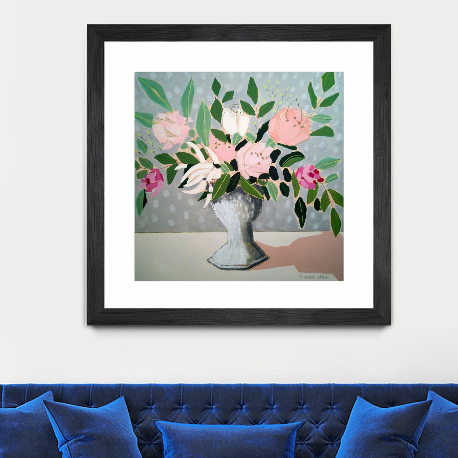 Spring Florals 1 by Marisa Anon on GIANT ART - pink,green floral,still life