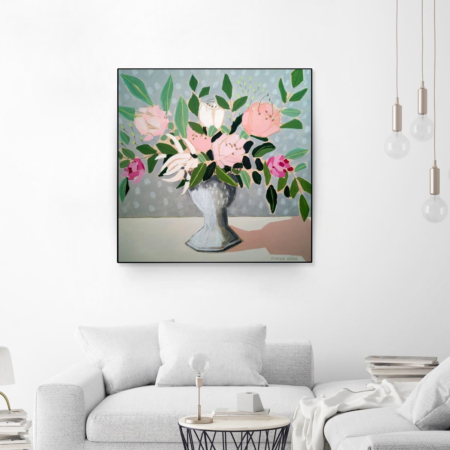 Spring Florals 1 by Marisa Anon on GIANT ART - pink,green floral,still life