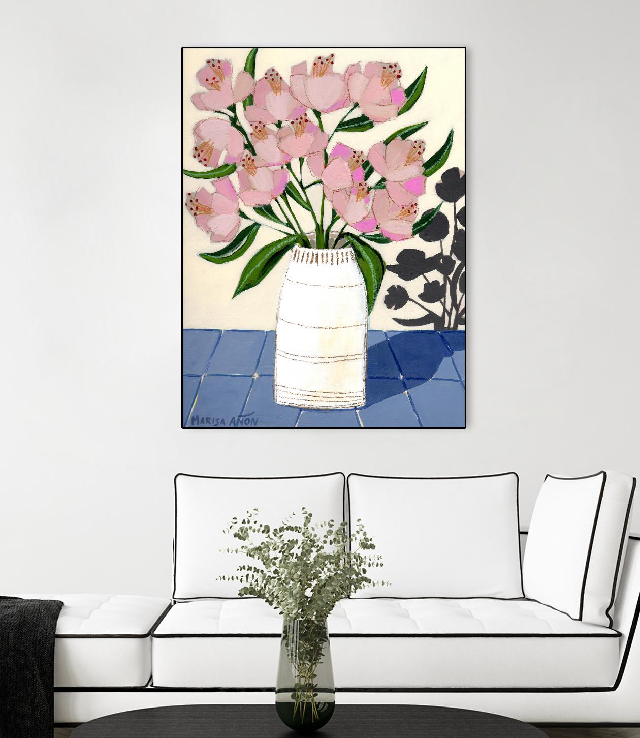 Spring Florals 5 by Marisa Anon on GIANT ART - pink,yellow floral,still life