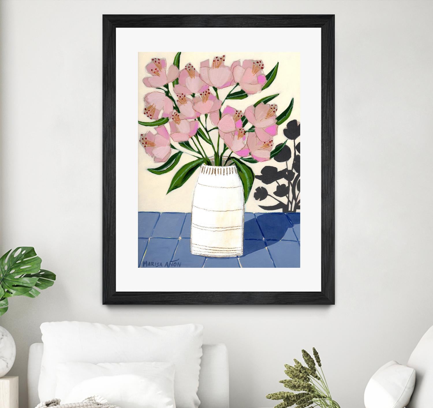 Spring Florals 5 by Marisa Anon on GIANT ART - pink,yellow floral,still life