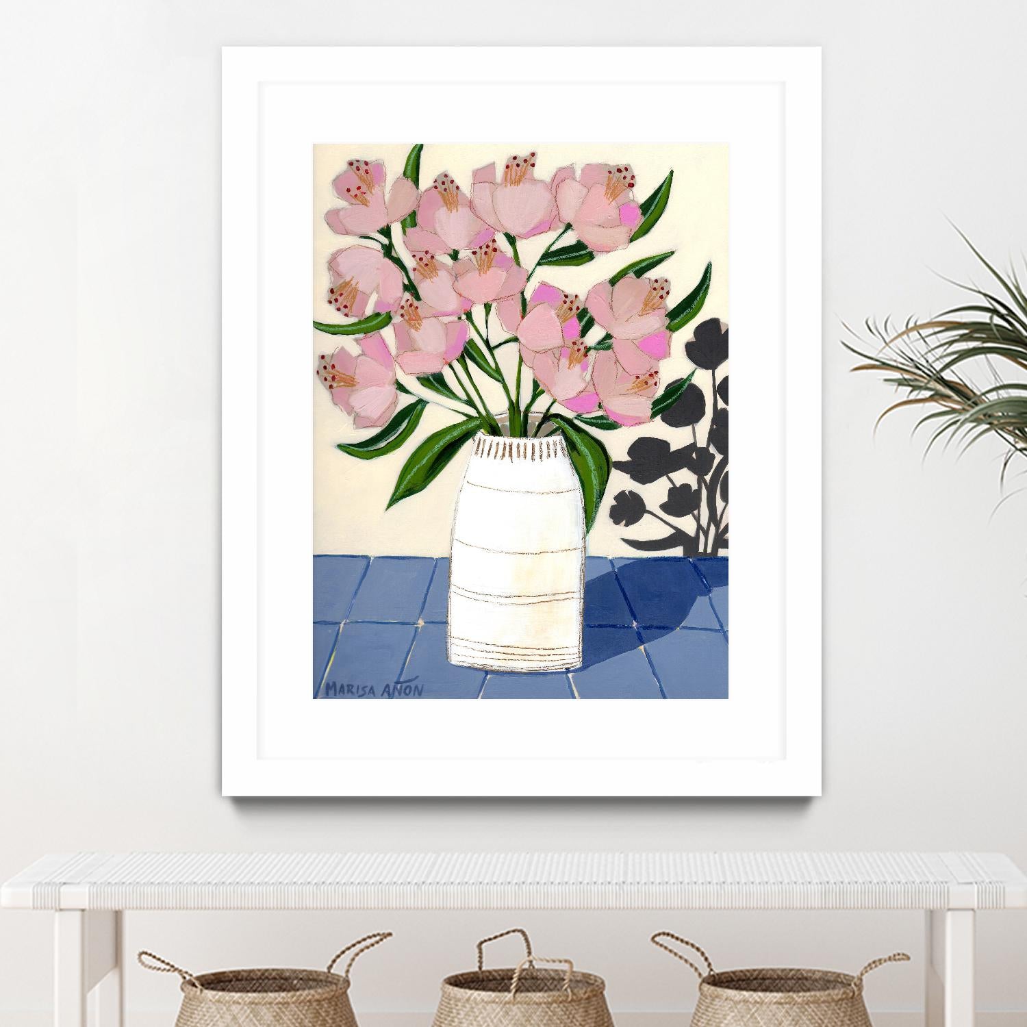 Spring Florals 5 by Marisa Anon on GIANT ART - pink,yellow floral,still life