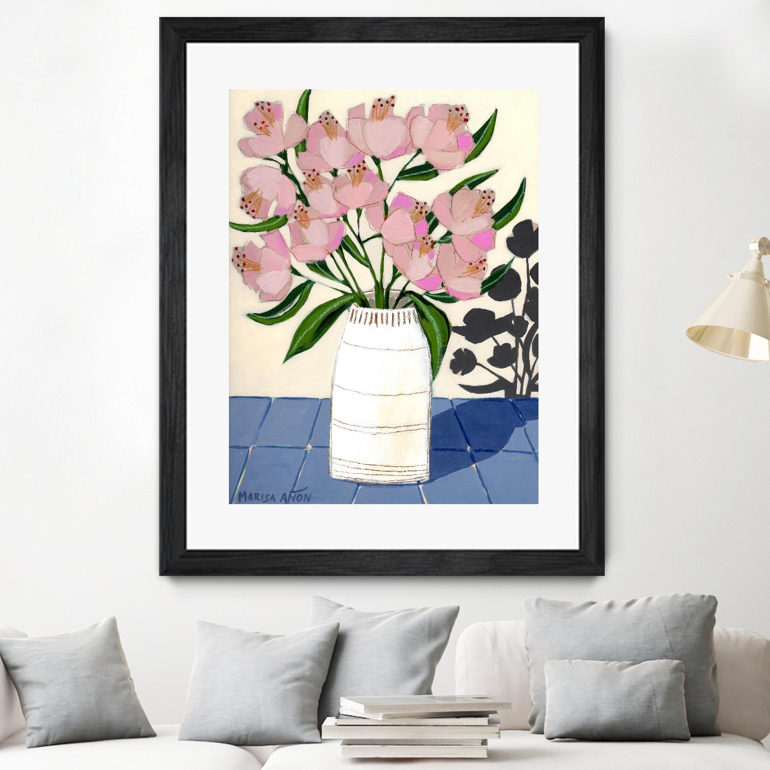 Spring Florals 5 by Marisa Anon on GIANT ART - pink,yellow floral,still life